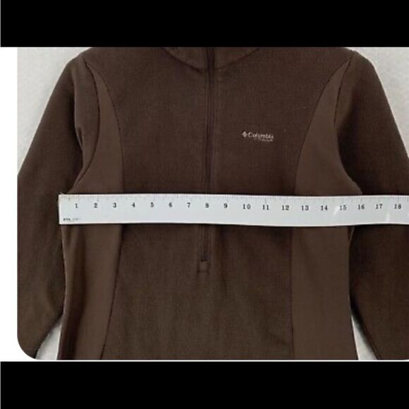 Columbia Titanium Fleece Jacket Womens Size S Small Brown Embroidered Logo - Picture 11 of 12